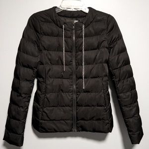 Love Moschino Black Chained Puffer Jacket Size 2